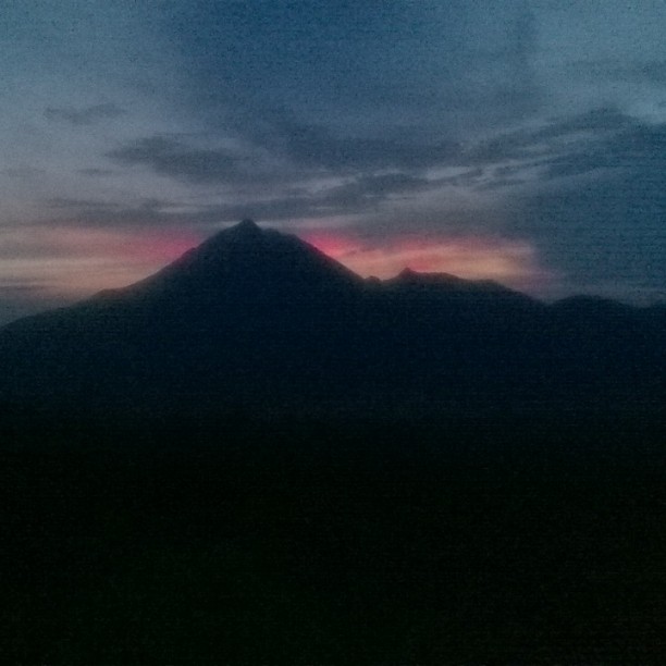 Mayon at twilight.