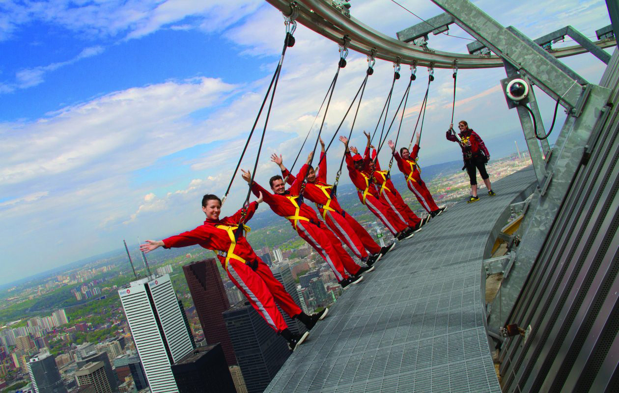 Hanging out over the CN tower